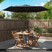 7.5 feet Outdoor Patio Heavy Duty Market Umbrella with Push Button Tilt-Black