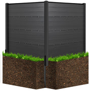 Outdoor Privacy Fence Screen with 5 Ground Stakes for Garden Yard Patio
