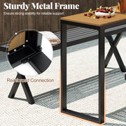 Outdoor Rectangle Console Table with Long-Lasting WPC Tabletop
