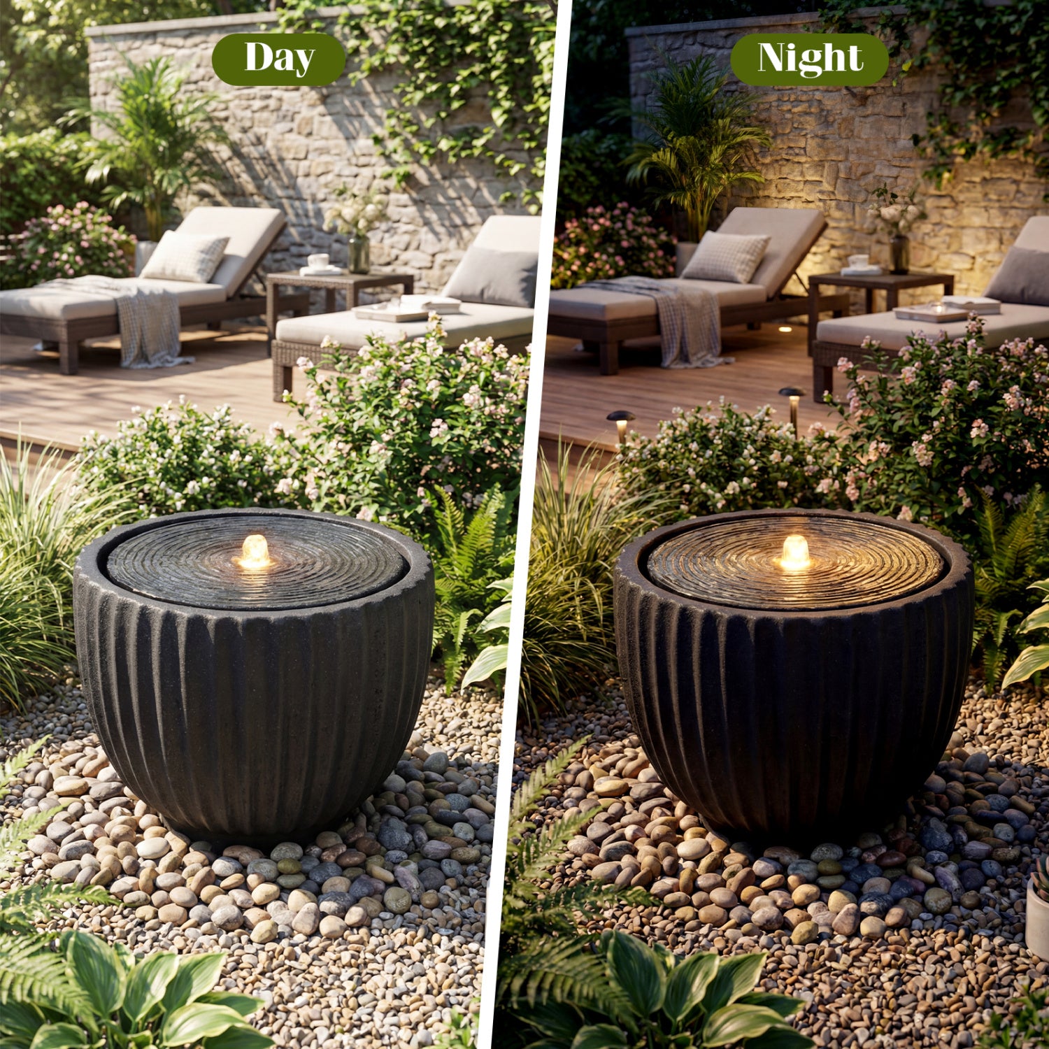 Outdoor Round Sphere Water Fountain with Pump for Garden