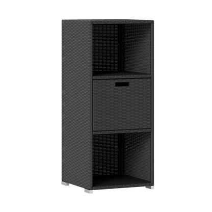 Outdoor Storage Cabinet Patio Wicker Organizer with Drawer