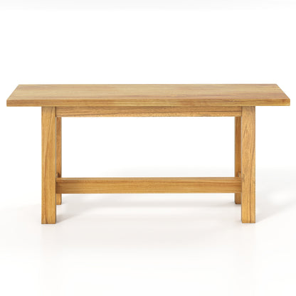 Outdoor Teak Wood Bench for Porch Backyard and Poolside