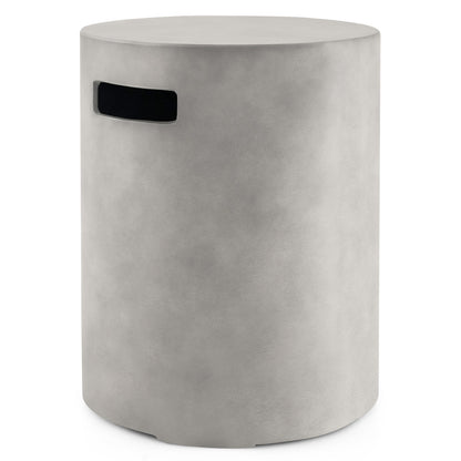 Outdoor Weather Resistant Tank Hideaway Table Fits Standard 20 LBS Propane Gas Tank for Fire Pits