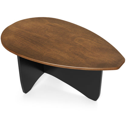 Oval Coffee Table Mid Century Modern Low Profile Wood