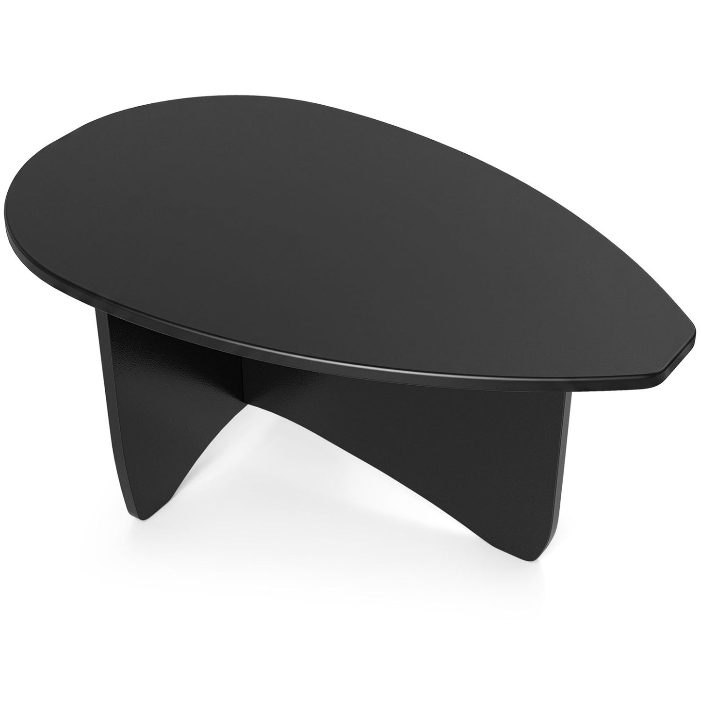 Oval Coffee Table Mid Century Modern Low Profile Wood