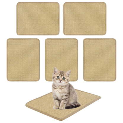12 Pieces Cat Scratcher Mat Set 16 x 12 Inch Natural Sisal Pads