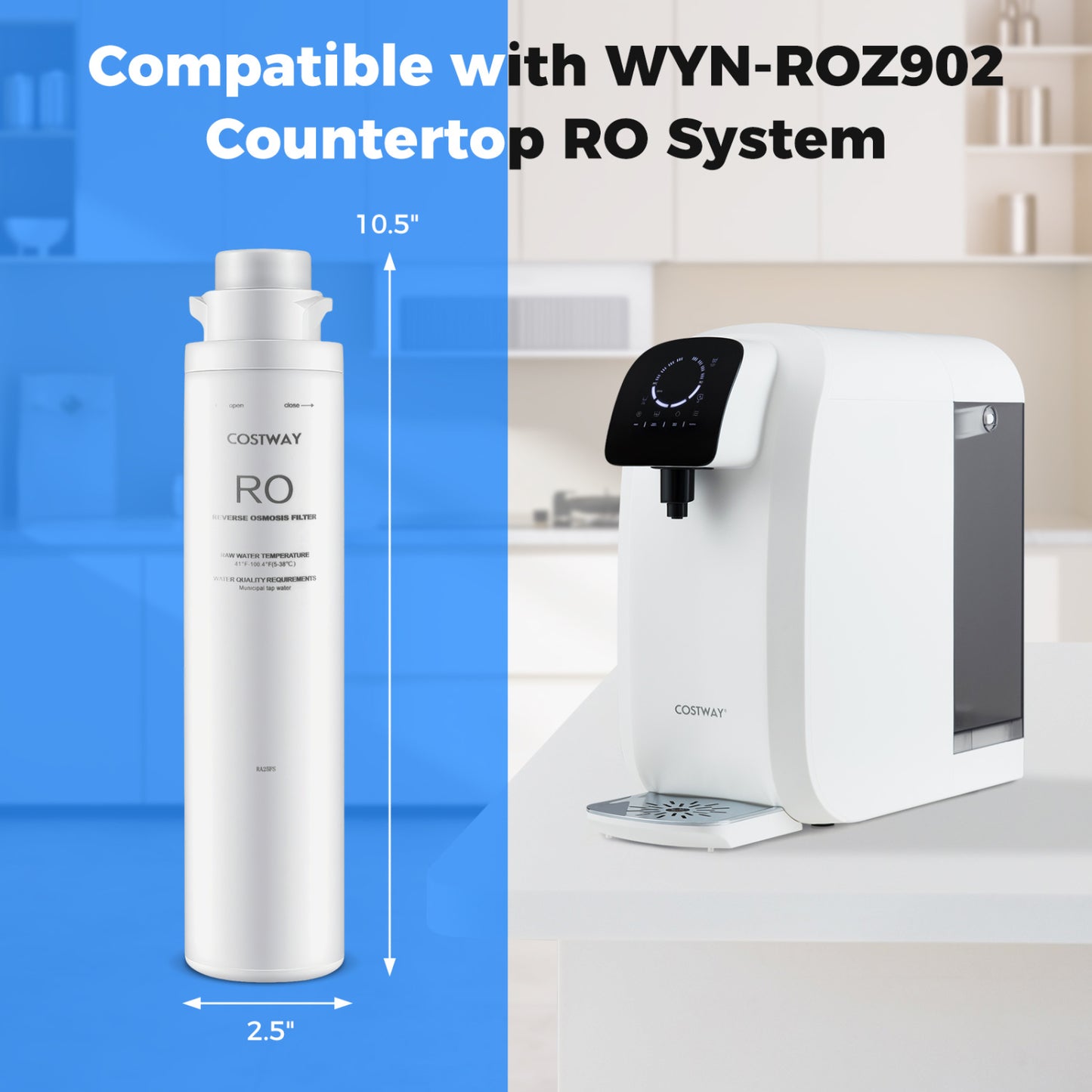 RO Filter Replacement for Countertop System 0.0001 Micron