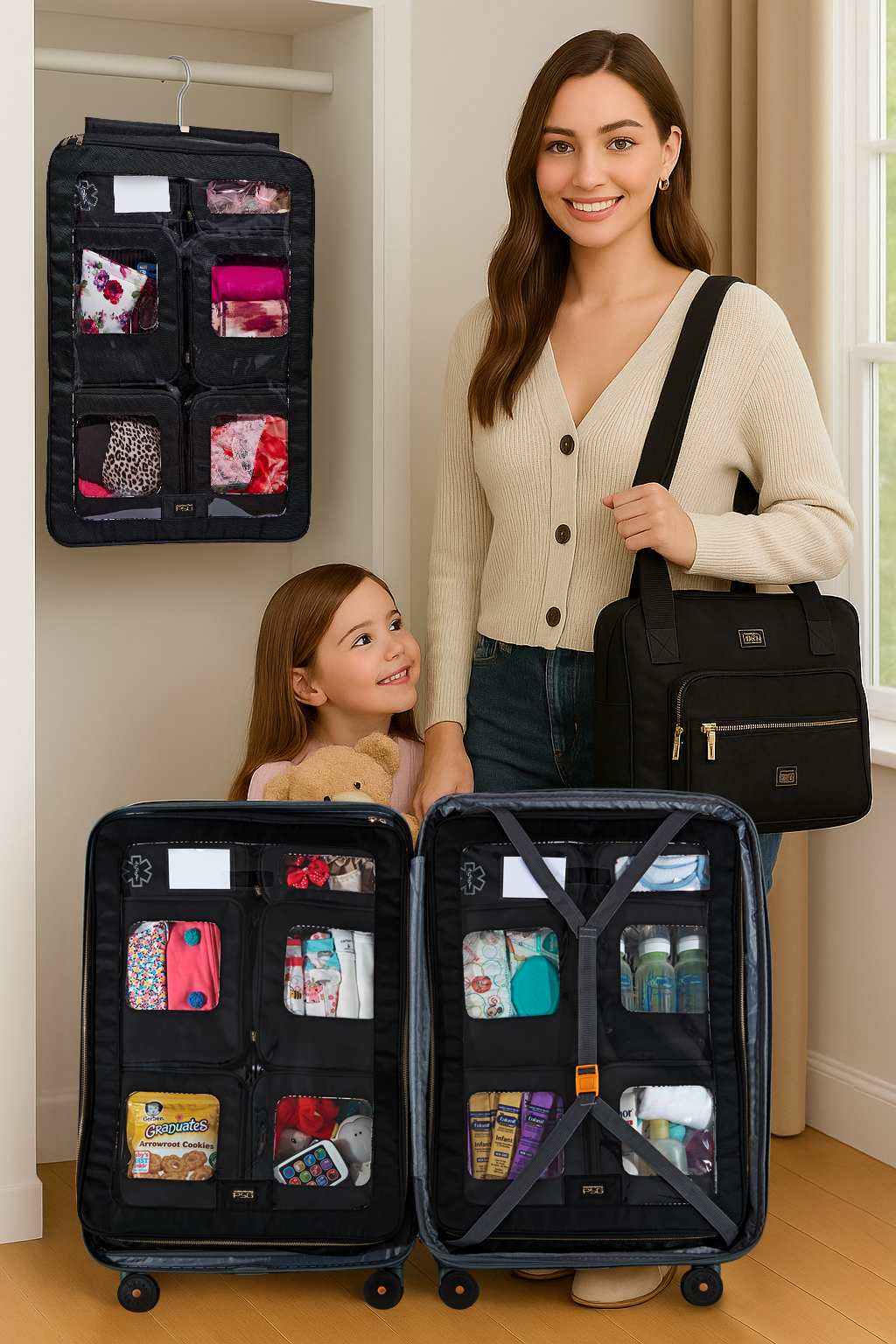 Pack Snap and Go Luggage Organizer Insert for Accessories and More, Large - view 4