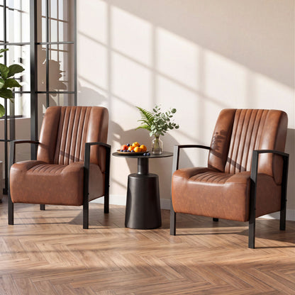 Upholstered Accent Chair with Padded Seat and Armrests