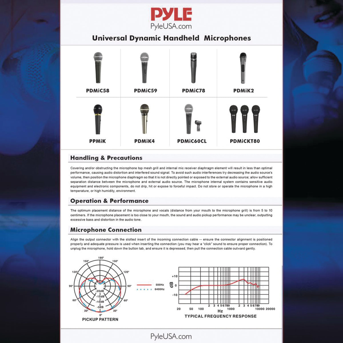 Pyle Professional Handheld Dynamic Vocal Microphone with 15 Ft. XLR Cable - view 5