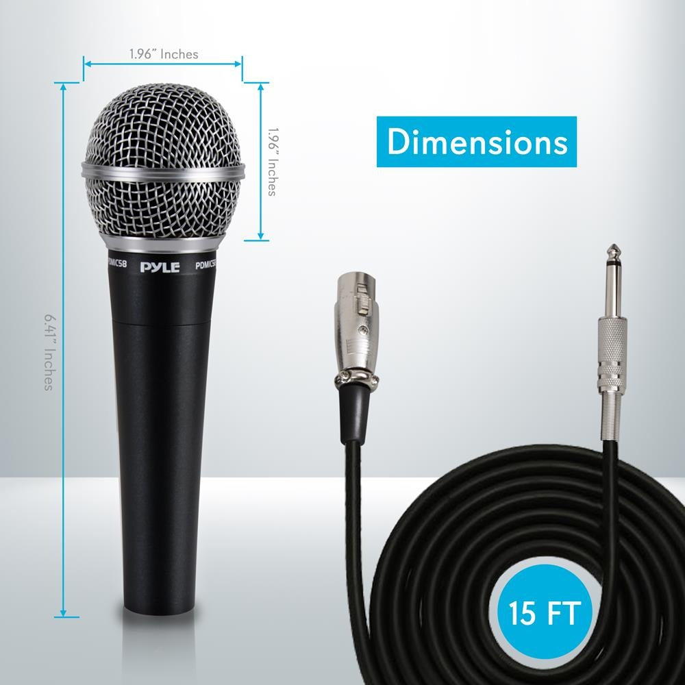 Pyle Professional Handheld Dynamic Vocal Microphone with 15 Ft. XLR Cable - view 7