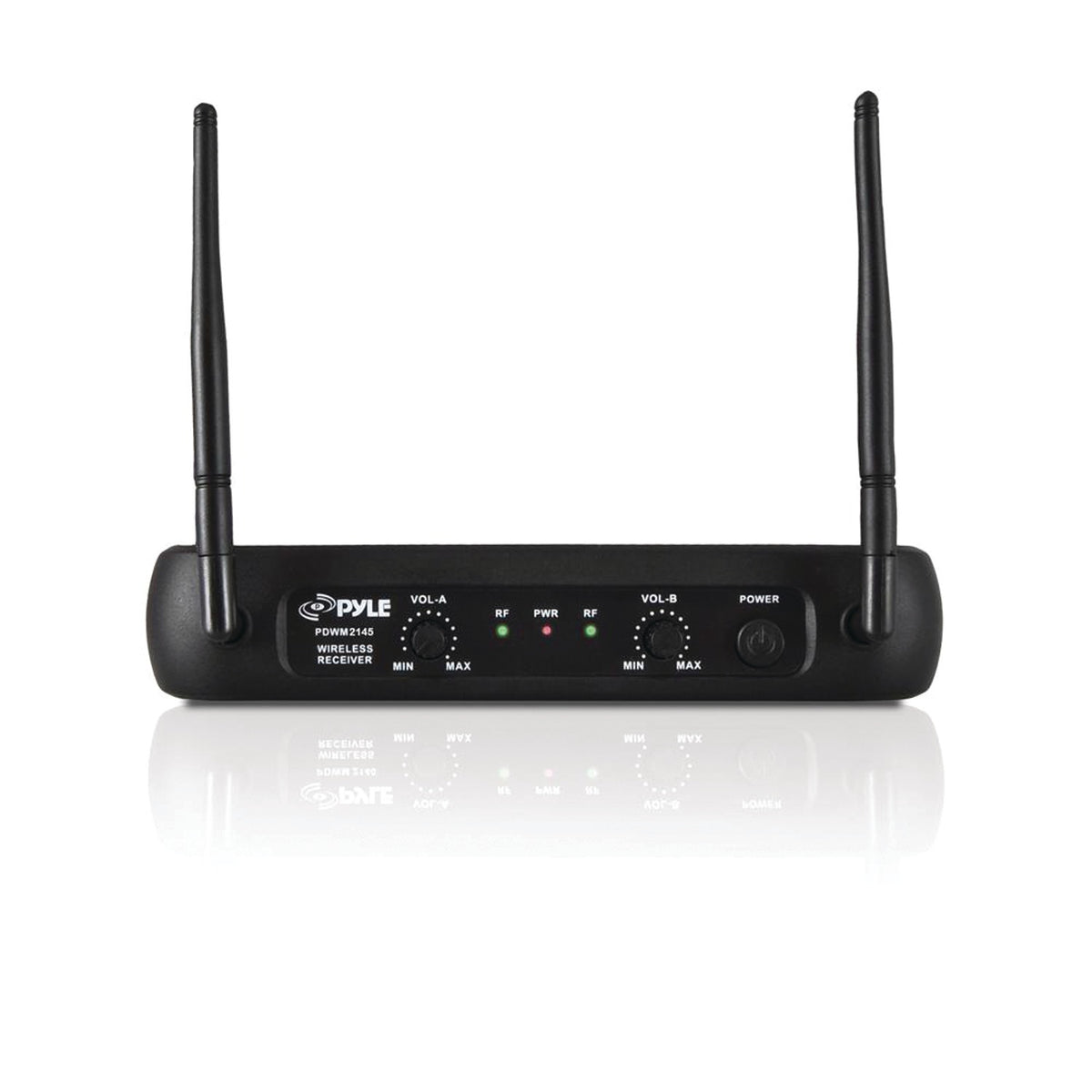 Pyle Dual-Channel VHF Wireless Microphone System with 2 Lavalier & 2 Headset Mics - view 2