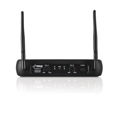 Pyle Dual-Channel VHF Wireless Microphone System with 2 Lavalier & 2 Headset Mics - view 2