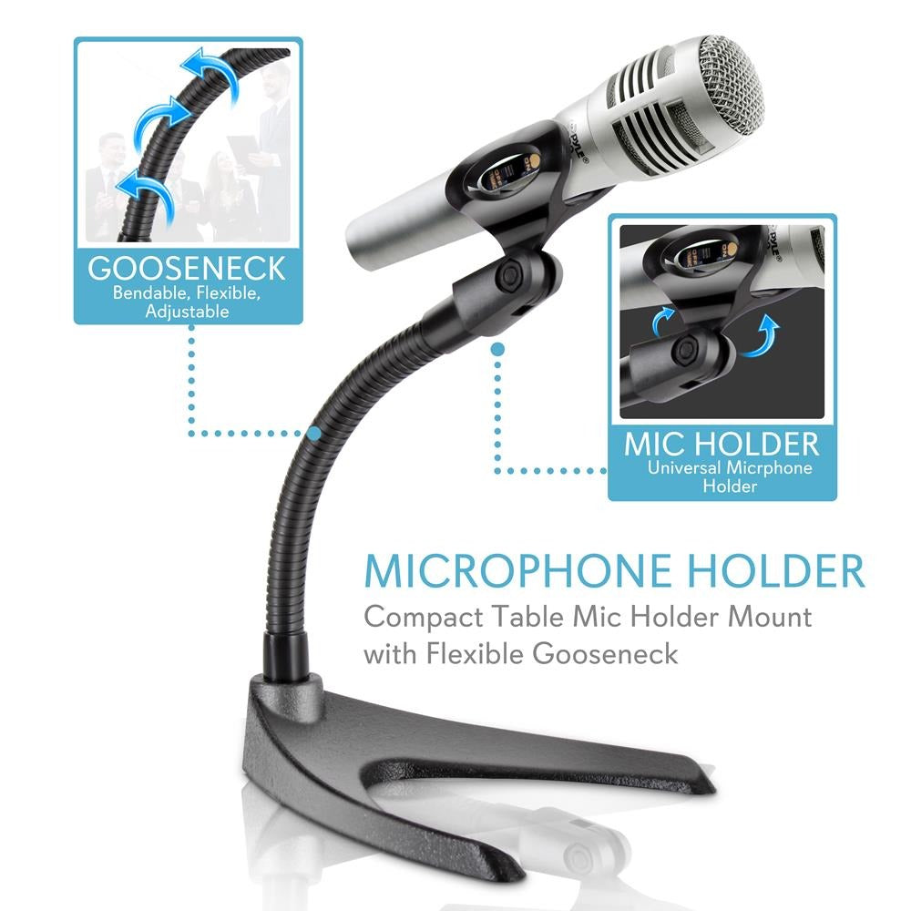 Pyle U-Base Gooseneck Desktop Microphone Stand - view 5