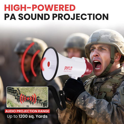 Pyle 30W Professional Megaphone Bullhorn with Siren, 800-Yd. Range - view 5