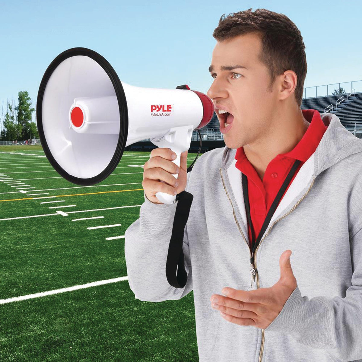 Pyle 40W Professional Megaphone Bullhorn with Siren, 1,000-Yd. Range - view 5
