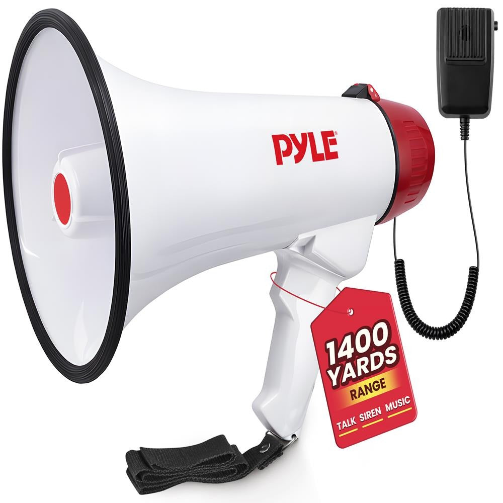 Pyle 40W Professional Megaphone Bullhorn with Siren, 1,000-Yd. Range - view 6