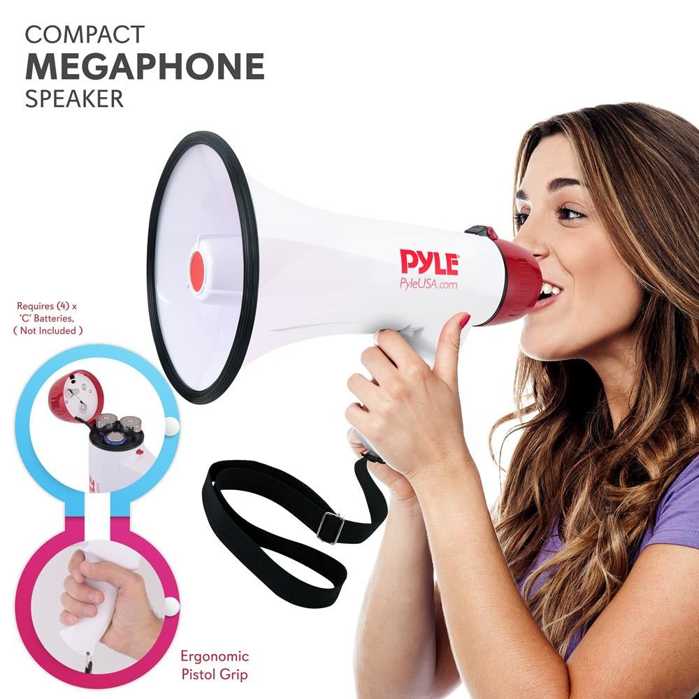 Pyle 40W Professional Megaphone Bullhorn with Siren, 1,000-Yd. Range - view 8