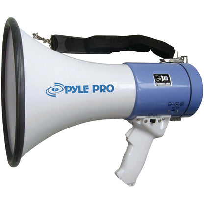 Pyle Pro 50W Piezo Dynamic Megaphone with Talk & Siren Modes, 1-Mile Range