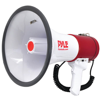 Pyle 50W Bluetooth Megaphone Bullhorn with Siren, USB/SD & Aux, 1,200-Yd. Range