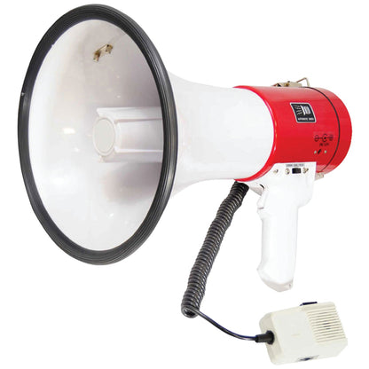 Pyle Pro 50W Piezo Dynamic Megaphone with USB Music Player, Talk & Siren Modes