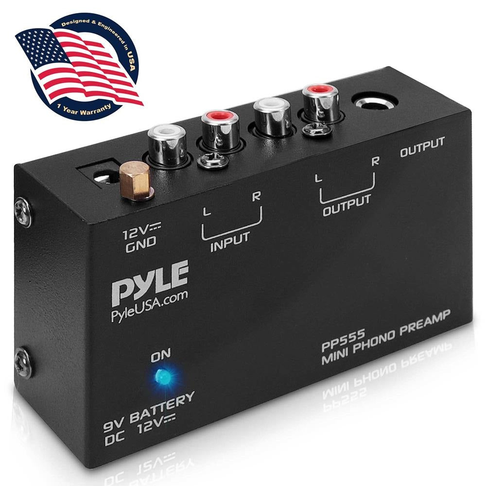 Pyle Ultra-Compact Phono Turntable Preamp with RCA & 1/4-In. Outputs - view 2