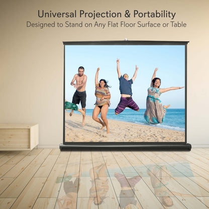 Pyle 50-In. Portable Pull-Up Projector Screen with Aluminum Case - view 6