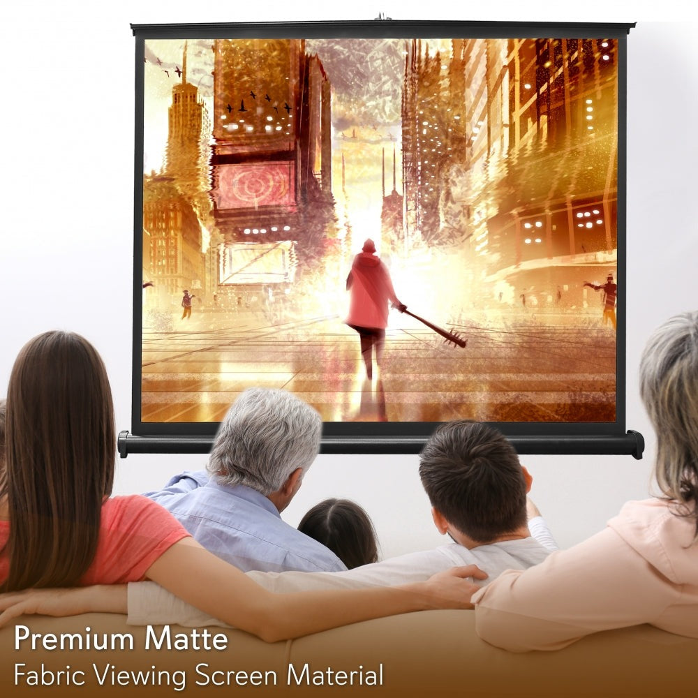 Pyle 50-In. Portable Pull-Up Projector Screen with Aluminum Case - view 7