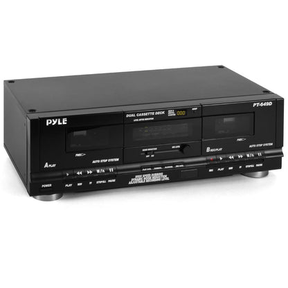 Pyle Rack-Mount Dual Cassette Deck with High-Speed Dubbing - view 2