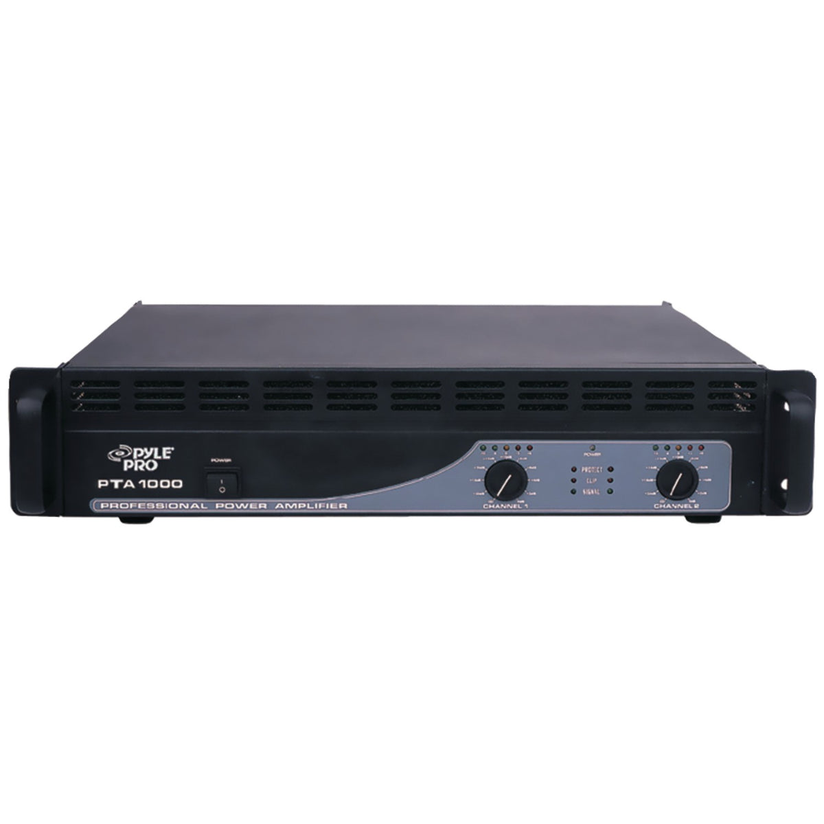 Pyle 1,000W Bridgeable 2-Channel Rack-Mount Pro Power Amplifier with Bluetooth