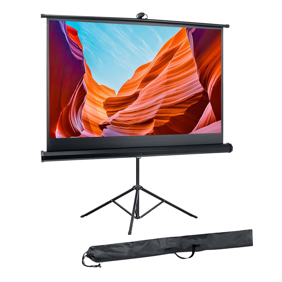 Pyle 60-In. Portable Tripod Projector Screen with Carry Case