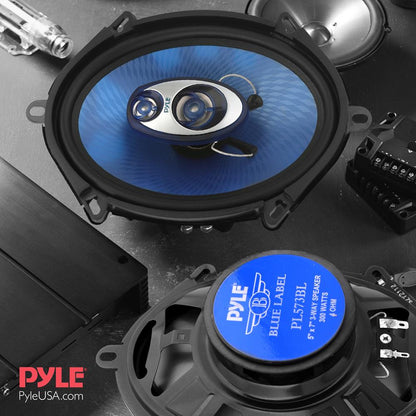 Pyle Blue Label 5x7/6x8 In. 300W 3-Way Coaxial Car Speakers, Pair - view 5