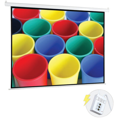 Pyle 72-In. Motorized Projector Screen with Remote, 4:3 Matte White, Wall or Ceiling Mount