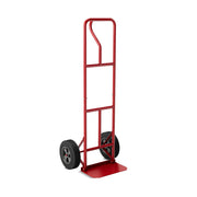 P-Handle Hand Truck with Foldable Load Plate for Warehouse Garage-Red