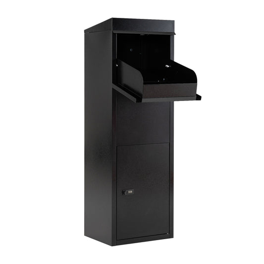 Package Delivery Box for Outside with Anti-Theft Baffle Sloped Roof