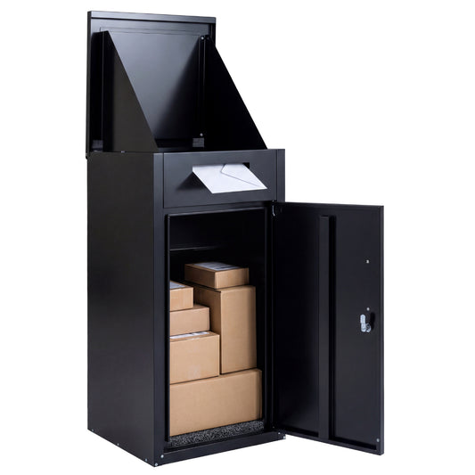 Package Delivery Box with Anti-Theft Board and Lockable Door