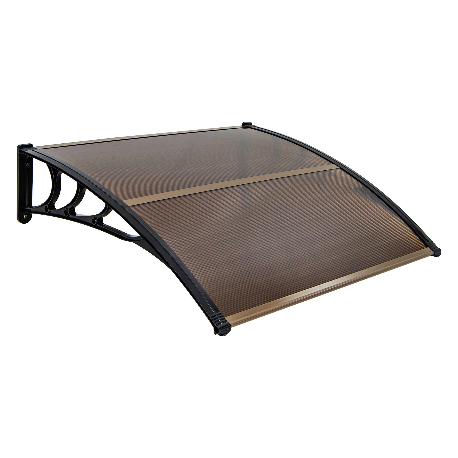 48 x 40 Inch Outdoor Front Door Window Awning Door Canopy Exterior-Black - 48 X 40 Inch