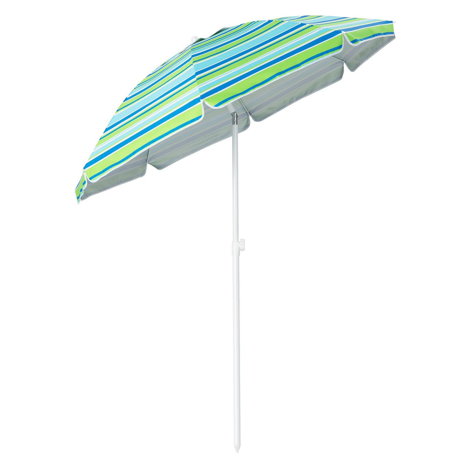 6.5 Feet Patio Beach Umbrella with Waterproof Polyester Fabric-Green