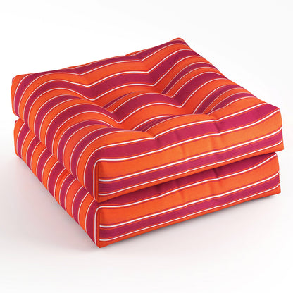 21 Inch x 21 Inch Patio Chair Seat Cushion Pads for Indoor and Outdoor-Orange - Orange