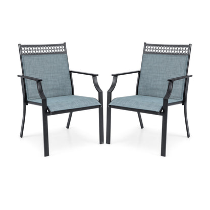Patio Chairs Set of 2 with All Weather Breathable Fabric