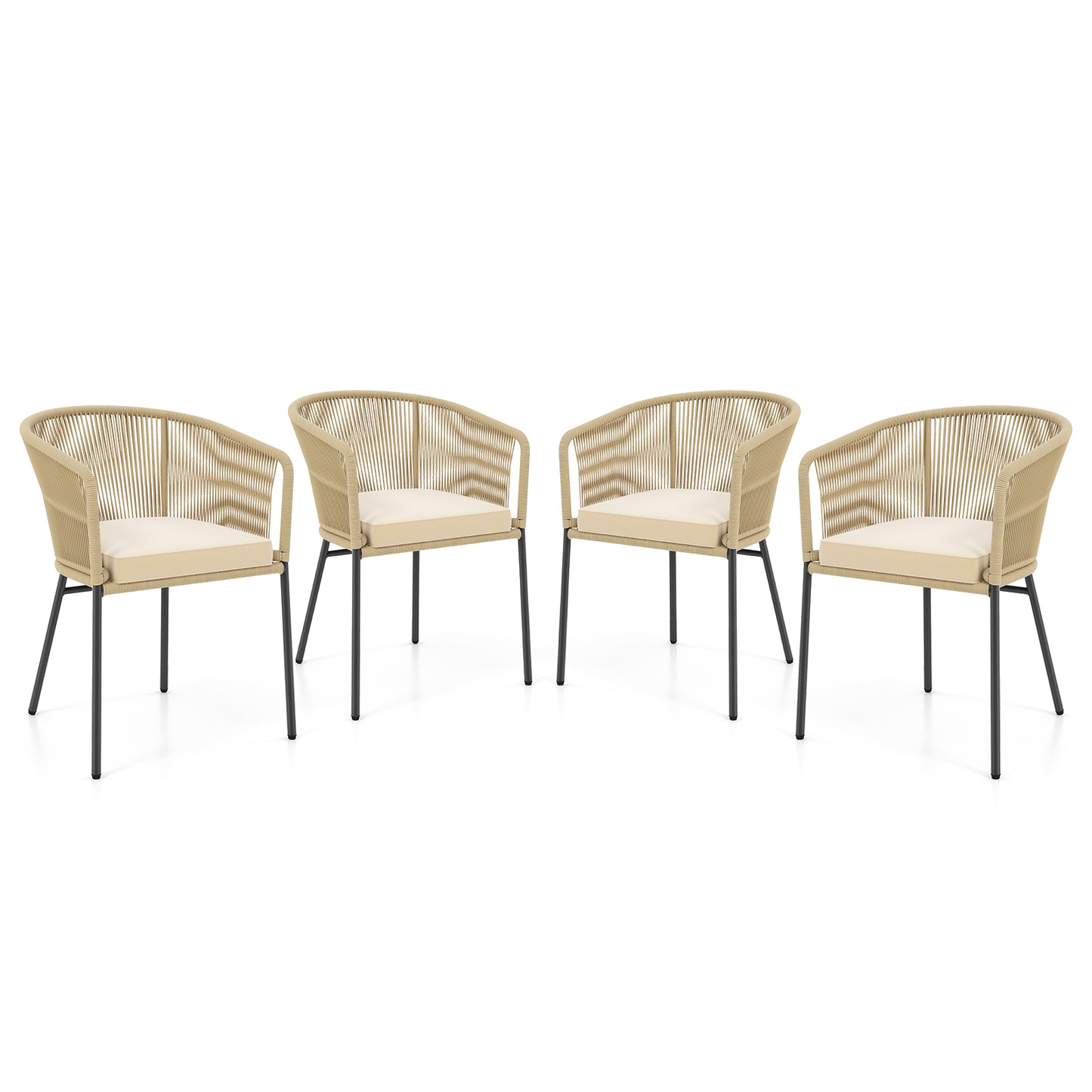Patio Chairs Set of 4 with