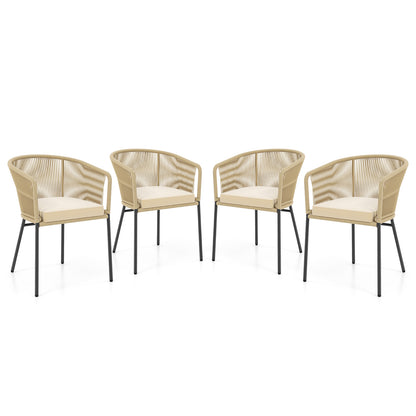 Patio Chairs Set of 4 with