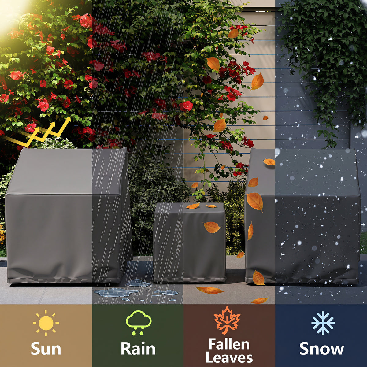 Waterproof Patio Furniture Covers for 3-Piece Bistro Set