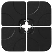 20 Inch Patio Offset Water Filled Plate Umbrella Base Sand-Black