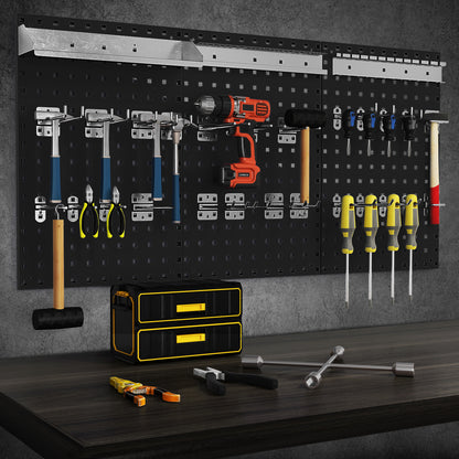 Wall-Mounted Pegboard Kit with 3 Pegboards for Garage Workshop