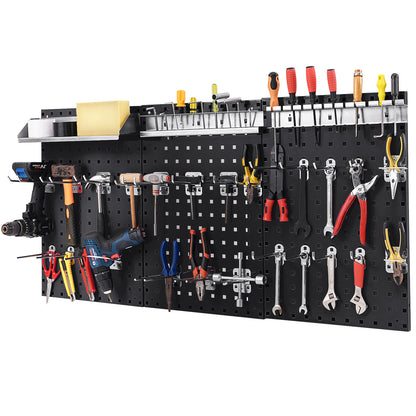 Wall-Mounted Pegboard Kit with 3 Pegboards for Garage Workshop