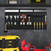 Wall-Mounted Pegboard Kit with 3 Pegboards for Garage Workshop-Black