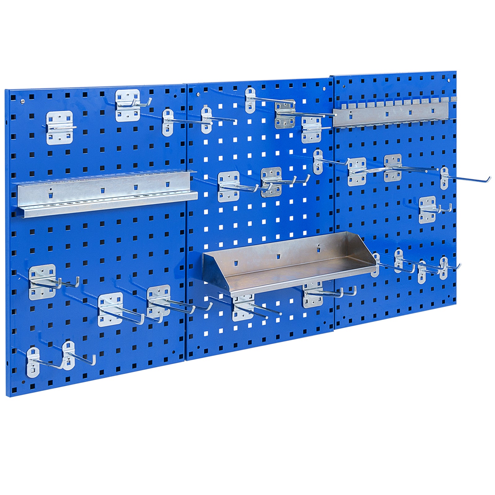 Wall-Mounted Pegboard Kit with 3 Pegboards for Garage Workshop-Navy - Navy