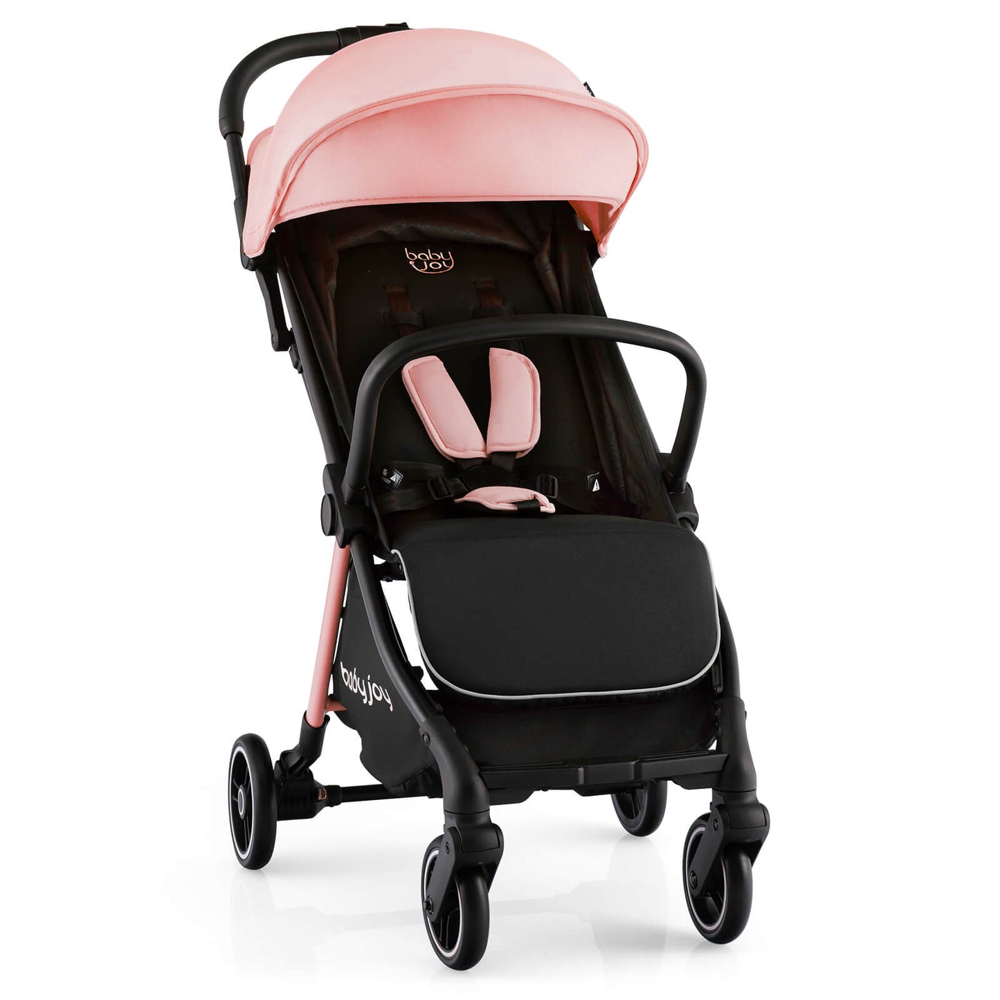 One-Hand Folding Portable Lightweight Baby Stroller with Aluminum Frame-Blue - Pink