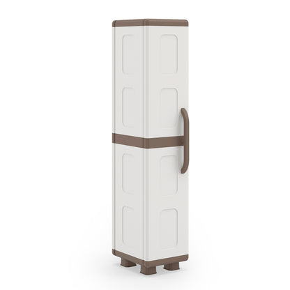Plastic Kitchen Pantry with 4 Adjustable Shelves and Single Door for Living Room and Kitchen